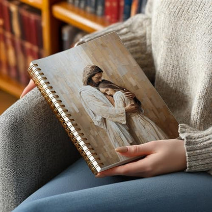 Christian Notebook Journal - Jesus Christian Gifts for Women Men, Inspirational Bible Journal Notebooks for Note Taking, Bible Study, Prayer & Church Notes, A5 Spiral Notebook (Jesus-Brown) - color: Jesus-Brown