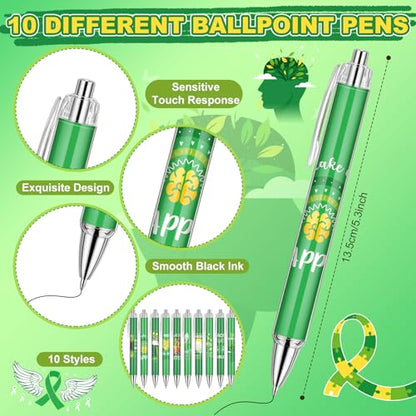 Eaasty 100 Pcs Mental Health Awareness Notebook and Ballpoint Pen Gifts Bulk Include 50 Motivational Notepads and 50 Inspirational Pens for School Office Wellness Events - style: Mental Health