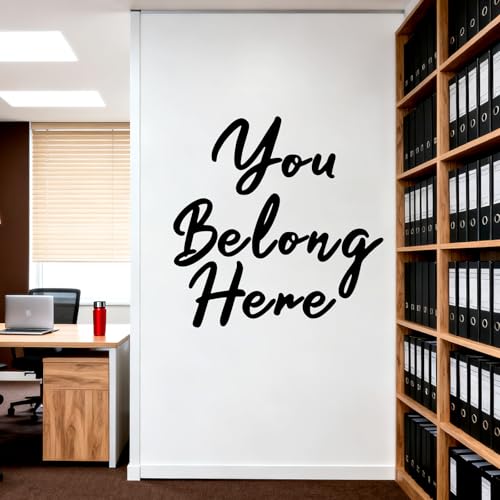 Library Wall Decal Classroom Vinyl Art You Belong Here Sign Wall Sticker - color: Belong Here
