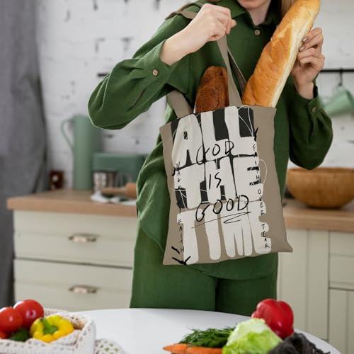 Preppy Coquette Pink Tote Bag, Trendy Shoulder Canvas Tote Bags, Durable Reusable Grocery Bag for Shopping and Travel - color: All the Time
