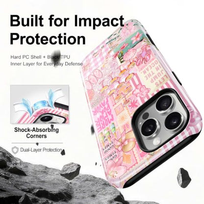 for iPhone 16 Pro Max Case, Cute Pink Summer Magnetic Phone Case - color: Blush Pink, size: iPhone 16 Pro Max