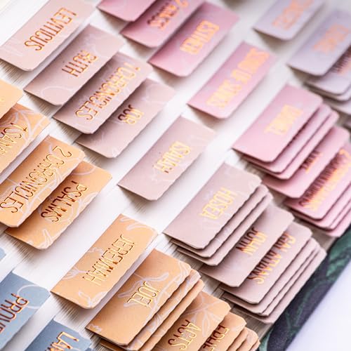 DiverseBee Laminated Bible Tabs with Gold Embossed Lettering (Honeydew) - color: Honeydew