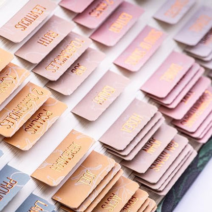 DiverseBee Laminated Bible Tabs with Gold Embossed Lettering (Honeydew) - color: Honeydew