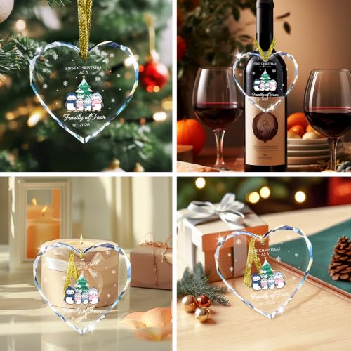 Family of 4 Christmas Ornament 2026, First Christmas As a Family of Four - style: Family of 4 2026