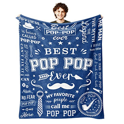 Lcobion Pop Pop Gifts, Gifts for Pop, Grandpa/Pop Pop Blanket 50" X 60" - color: Pop Pop Gifts, size: 60"*50"