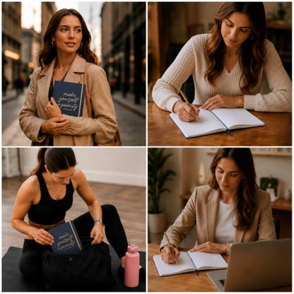 WORLD TRAVELER Large Lined Journal Notebook 256 Ruled White & Ivory Pages - color: Always Believe