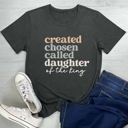 LOOKFACE Women Crewneck Casual Soft Tees Cute Graphic T Shirts - color: Dark Grey, size: Small