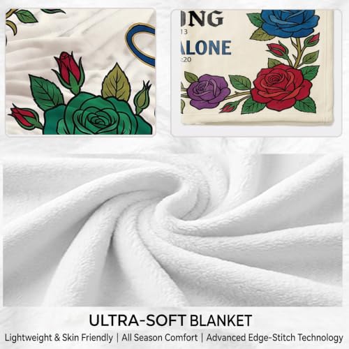 Christian Rose Flowers Throw Blanket – Religious Gifts for Women - color: Tk036, size: 80"x60"