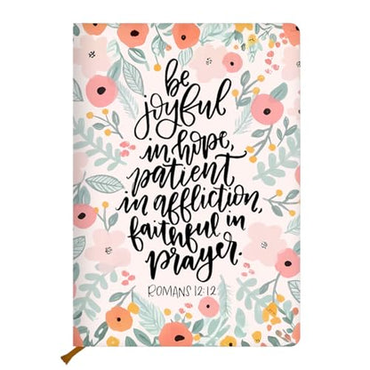 Cute flower Christian Hard Shell Journal Notebook 200 Sheets (5.8 x 8.3) - color: Multi 1154