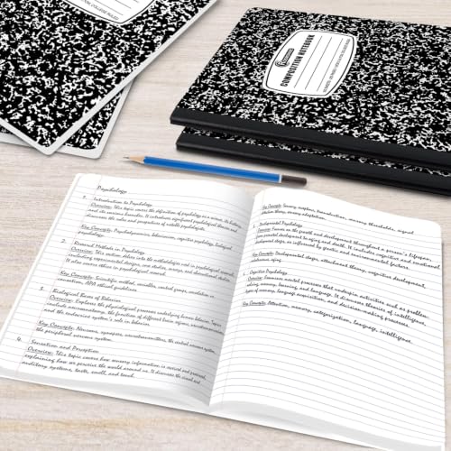 Rosmonde 100 Pack Bulk Composition Notebooks, College Ruled, Bulk Notebooks - size: 100 Pack, style: Black Marble