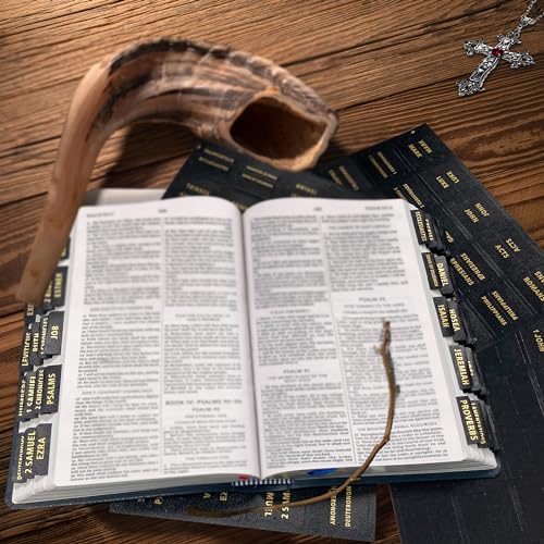 Bible Tabs for Women & Men Black – 80 Gold Foil (66+14 Blank) - color: Black