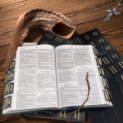 Bible Tabs for Women & Men Black – 80 Gold Foil (66+14 Blank) - color: Black