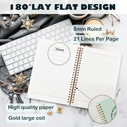 BearCake Boho Floral Christian Notebook Journal, Christian Gifts for Women, Bible Notebooks for Note Taking, Bible Journaling Notebook, Where the Jesus Hardcover Spiral Notebook 5.5x8.3 green - color: white Bible-Jesus green