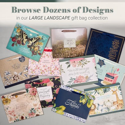 Christian Art Gifts Large Gift Bag with Card & Tissue Paper, Lord Delights - color: Lord Delights/Multi, style: Large Landscape