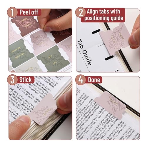 Mr. Pen- Bible Tabs, 75 Tabs, Autumnal Earth, Gold Foil Embossed Lettering - color: Autumnal Earth