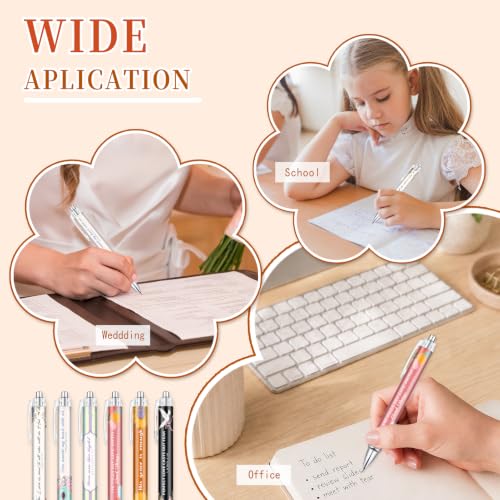 Christian Pens for Women, 6 Pack Floral Bible Verse Ballpoint Pens Gift - color: pink03