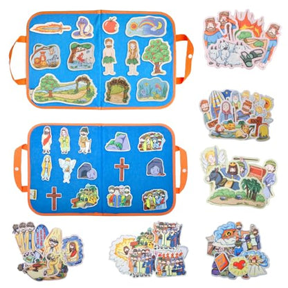 CHEFAN 8 Pack Felt Board Bible Stories Set, Flannel Board Stories