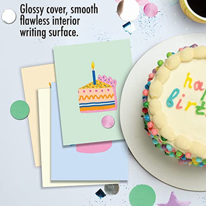 Best Card Co 20 Mini Birthday Boxed Notecards Cakes AM9274BDG-B2x10 - style: Happy Cakes