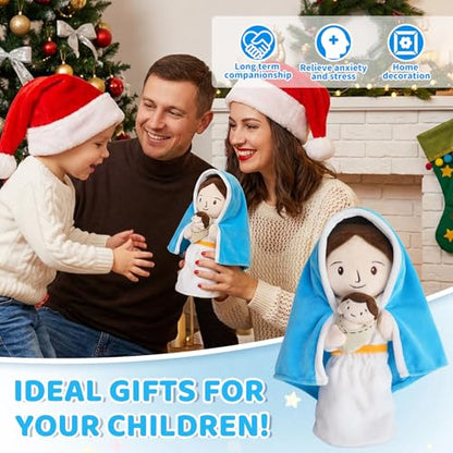 Yelakey Jesus Plush Virgin Mary Doll 11.8" Stuffed Religious Gift for Kids - color: 11.8inch/Virgin Mary and Jesus