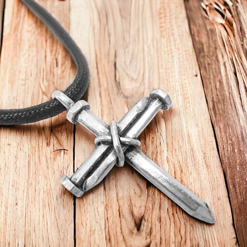 FORGIVEN JEWELRY Antique Nail Cross Necklace