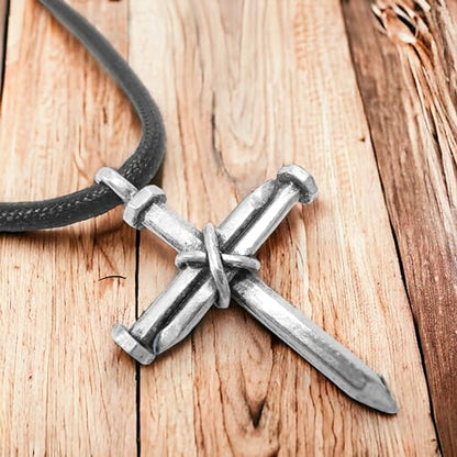 FORGIVEN JEWELRY Antique Nail Cross Necklace