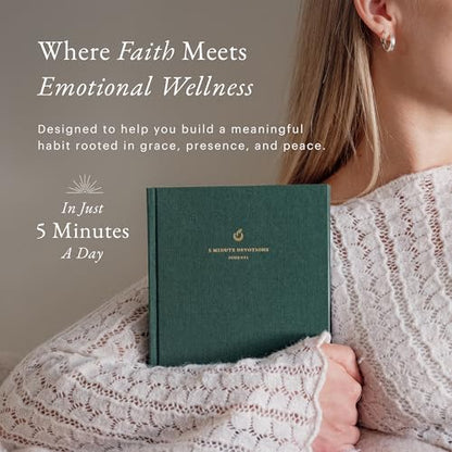 5-Minute Devotional Journal for Women: Daily Christian Scripture Reflections, Guided Prompts & Prayer | Build Faith in Just 5 Minutes a Day | 218 Pages, 110gsm Paper (Forest Green) - color: Forest Green