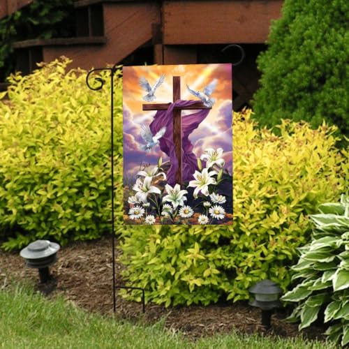 Briarwood Lane Sunrise Easter Cross Garden Flag - color: Multicolor