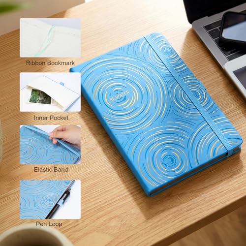 Comix Aesthetic Lined Journal for Writing, 192 Pages, 100GSM Paper, A5 Size - color: Light Blue