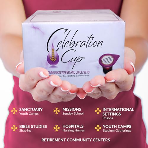 Celebration Cup - Prefilled Communion Cups - Pure Concordia Grape Juice & Wafer Set - (Pack of 100)