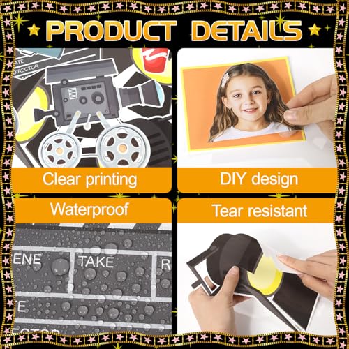 Movie Night Bulletin Board Set Movie Star DIY Photo Name Classroom Decorations Look Who’s in the Spotlight! Bulletin Board Awards Night Ceremony Paper Cutouts for Back to School Office Home Wall Decor - style: Movie Night