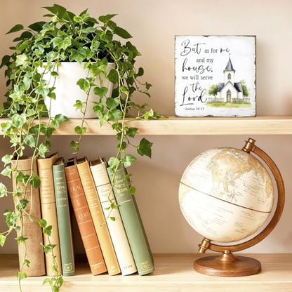 But As For Me And My House, We Will Serve The Wood Box Sign 5.9x5.9 - color: white02