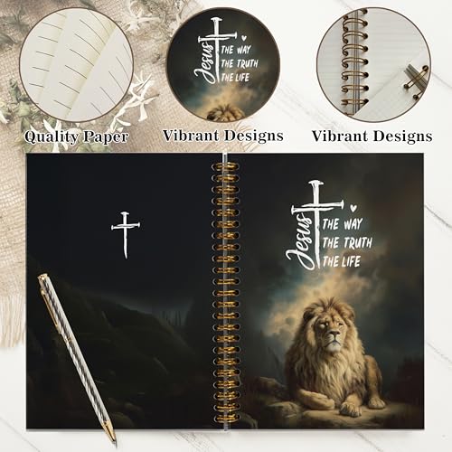 Christian Notebook Journal - Trust in the Lord with All Your Heart Christian Gifts for Women, Inspirational Bible Journal Notebooks for Note Taking, Bible Study, Prayer & Church Notes, A5 Spiral Notebook (Jesus-Grey) - color: Jesus-Grey