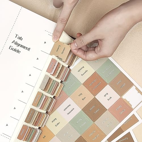 Bible Tabs, Laminated Bible Book Tabs for Women and Men, Earth Tone - color: Earth Tone