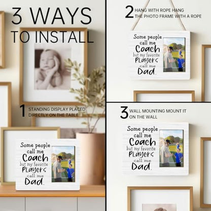 Dad Coach Gift Picture Frame, Thank You Coach Gift,4x6 Picture Frame - color: green