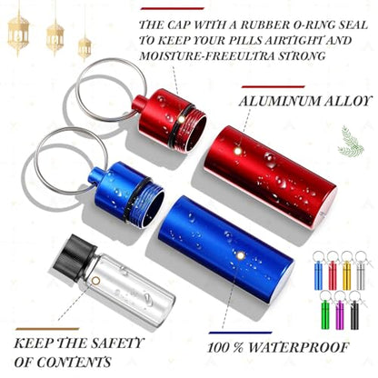 Tandefio 10 Sets Anointing Oil Bottle Keychain Vial for Baptism, Multicolor - color: Multicolor