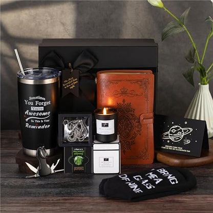 Birthday Gifts for Men,Man Gifts Basket Ideas Set for Him,Men's Birthday Gift Box Presents for Dad, Husband, Brother, Son, Boyfriend, Friend, Male, Coworker Retirement Gifts Christmas Gift Box for Men