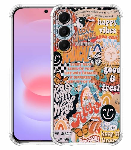 Aesthetic Words Collage Case for Samsung Galaxy A37,Positive Quotes Pattern,Trendy Soft TPU Bumper Case,SA37 - color: Aesthetic Collage, size: Samsung Galaxy A37