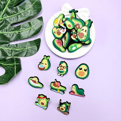 Cute Pins Bulk, Funny Lapel Badge Pins Rubber Brooch Pins for Backpacks, Hats, Bags - style: Avocado-30PCS