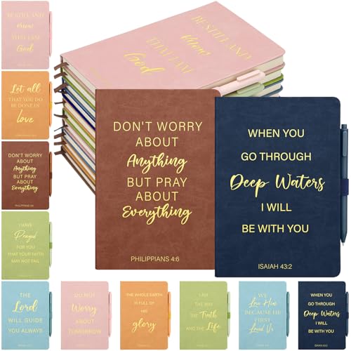 Thenshop 20 Pcs Christian Gift for Women Bulk Christian Journals, Colorful - color: Colorful