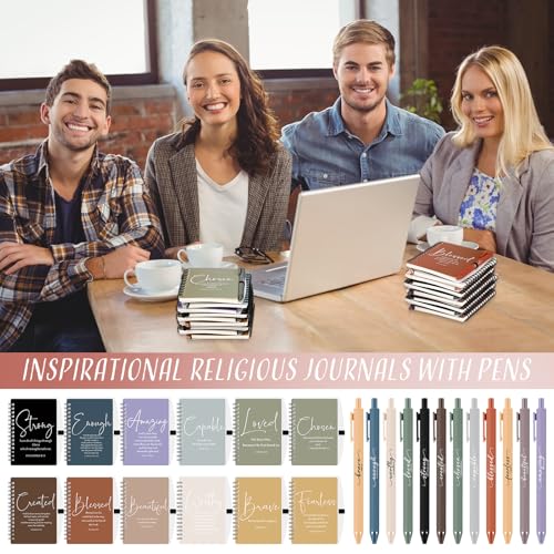 Kosiz 12 Sets Christian Gifts Bulk Prayer Journals Pens, Fresh Color - color: Fresh Color