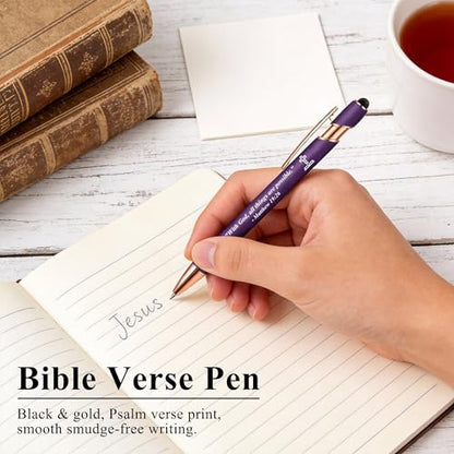 Bible Verse Ballpoint Pens, 12 Pack, With Scripture Verses Inspirational Christian Quotes, christian pens, religious pens, School Supplies Office Gift for Church Members Pastors Student