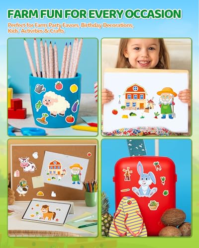 48 Farm Animal Make-a-Face Sticker Sheets for Kids - style: Farm Fun