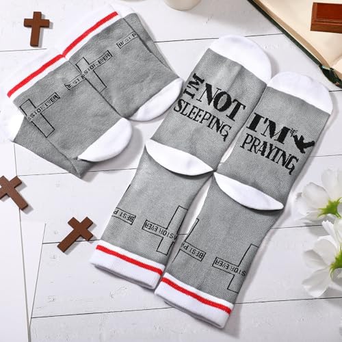 Ramede 6 Pair Pastor Sock for Men Deacon Ordination Gift Us 7-12 - color: White Gray