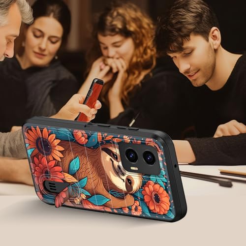 for Moto G Stylus 5G 2024 Case Built in Kickstand,Heavy Duty Protective Shockproof 3-Layer Full Body Rugged Phone Cover for Motorola Moto G Stylus 5G 2024,Cute Sloth - color: Cute Sloth