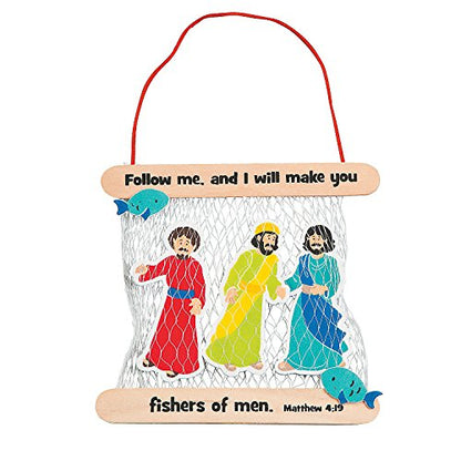 Fun Express Fishers of Men Bible Craft Kit for Kids - size: 6" x 5 1/2"