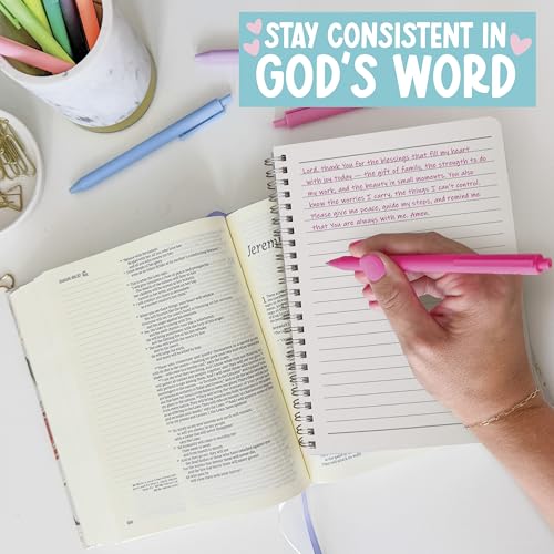 Christian Journals for Women - Bible Notebook for Note Taking - style: Pink Pastel