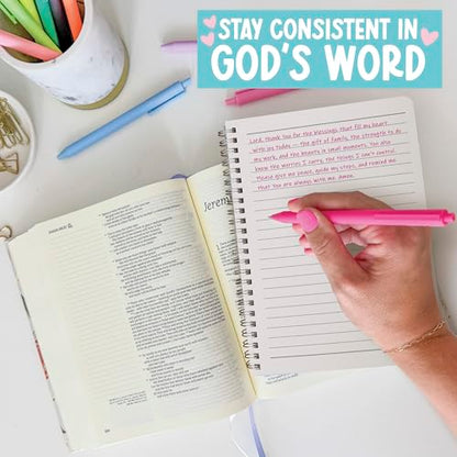 Christian Journals for Women - Bible Notebook for Note Taking - style: Teal Pastel