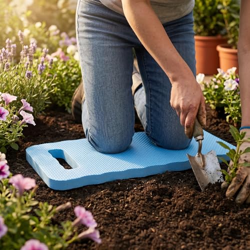 KINJOEK 8 PCS 16x7 Inch Blue Garden Kneeling Pad, 20 mm Thick Foam Kneeling Pad, Foam Garden Knee Pads for Gardening Repair Work Praying Exercise - color: Blue