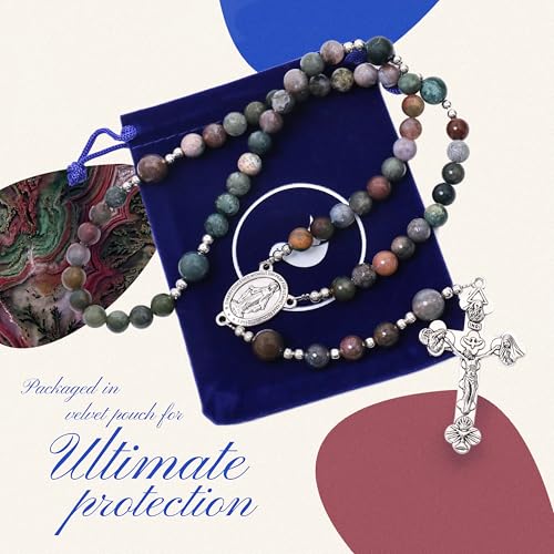 Handmade Catholic Rosary Beads - color: Green