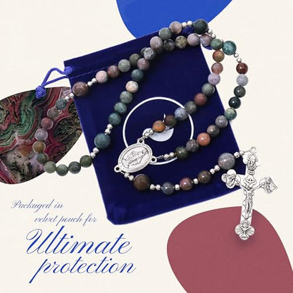 Handmade Catholic Rosary Beads - color: Green